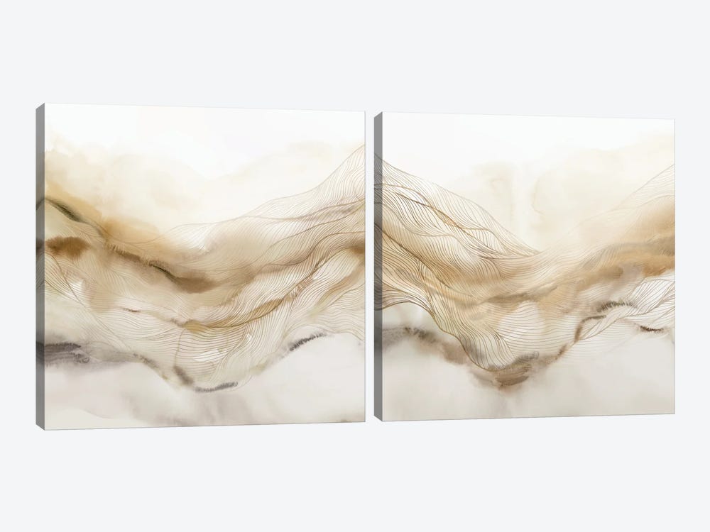 Line Haze Diptych by Isabelle Z 2-piece Canvas Print