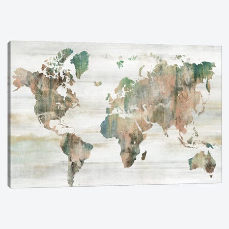 Map of the World  Canvas Print #ZEE335} by Isabelle Z Art Print
