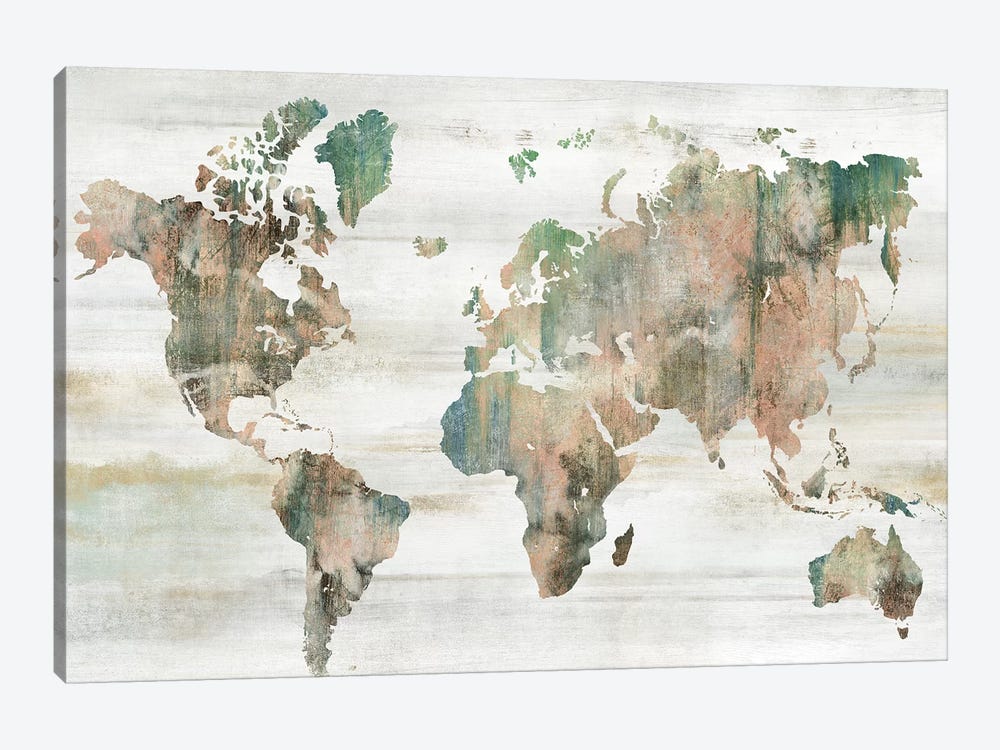 Map of the World  by Isabelle Z 1-piece Canvas Art
