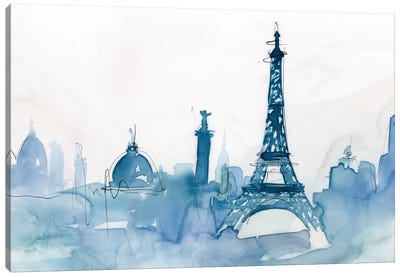 Ocean Blue Paris  Canvas Art Print - Isabelle Z