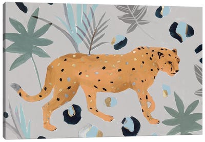 Walking Cheetah I  Canvas Art Print - Cheetah Art