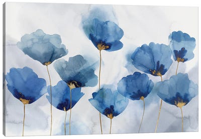 Azure Gathering Canvas Art Print - Poppy Art