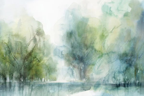 Large Art for Bathroom - Canvas Prints: Blue Silence by Isabelle Z