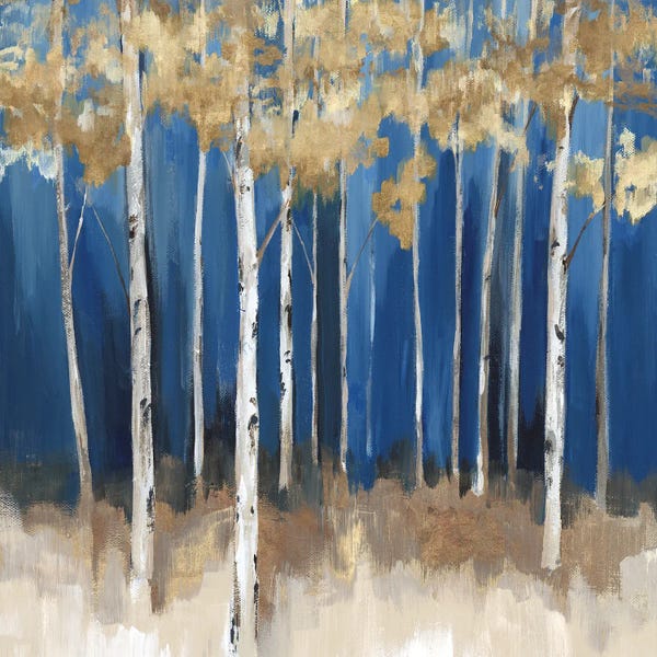 Abstract Floral & Botanical: Midnight Indigo by Isabelle Z