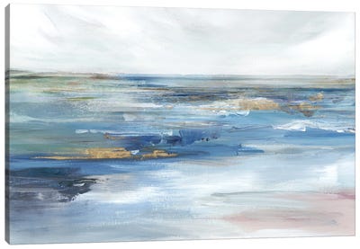 Ocean Kiss Canvas Art Print - Abstract Landscapes Art