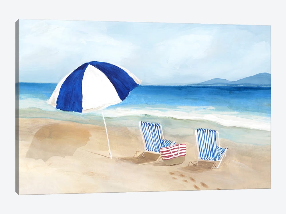 Blue Parasol Canvas Art Isabelle | iCanvas