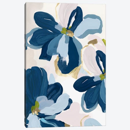 Cobalt Florals II Canvas Print #ZEE506} by Isabelle Z Canvas Wall Art