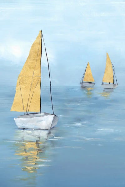Blue & Gold: Golden Sail I by Isabelle Z