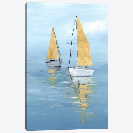 Golden Sail II Canvas Print #ZEE521} by Isabelle Z Art Print
