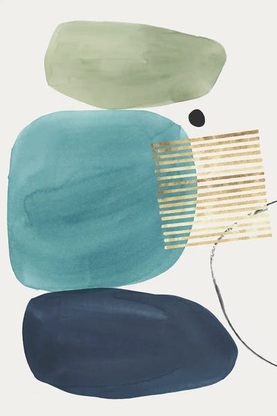 Mid-Century Modern Living Room: Pistachio Dreams II by Isabelle Z