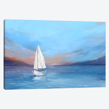 Sunset Sailboat Canvas Print #ZEE549} by Isabelle Z Canvas Art Print