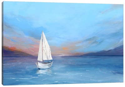 Sunset Sailboat Canvas Art Print - Isabelle Z
