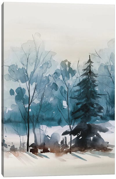 Dusty Blue III Canvas Art Print - Lakehouse Décor