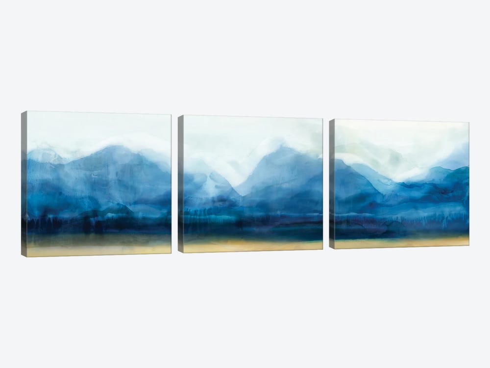 Indigo Mountains by Isabelle Z 3-piece Canvas Wall Art