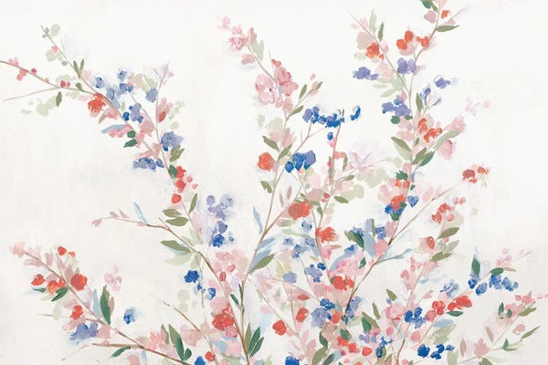 Large Minimalist Art - Canvas Prints: Starry Blossoms by Isabelle Z