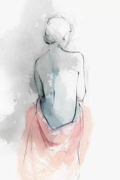 Silhouettes: Pastel Woman I by Isabelle Z