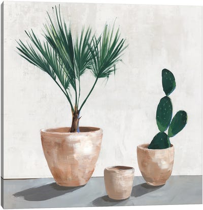 Tropical Vases Canvas Art Print