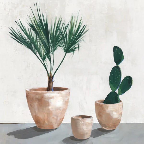 Large Minimalist Art - Canvas Prints: Tropical Vases by Isabelle Z