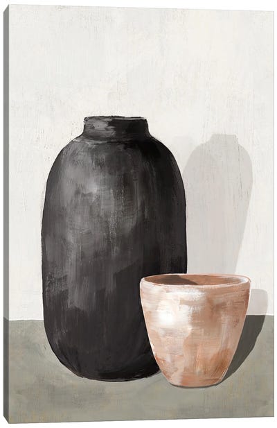 Vases II Canvas Art Print - Pottery Still Life