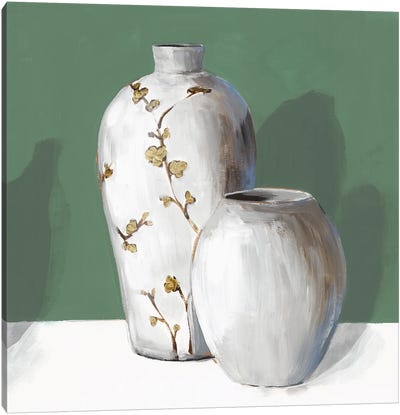 White Vases Canvas Art Print - Isabelle Z
