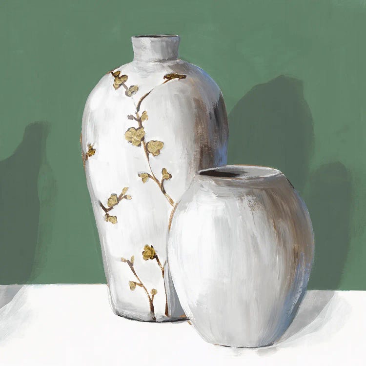 White Vases by Isabelle Z wall art