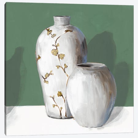 White Vases Canvas Print #ZEE608} by Isabelle Z Canvas Wall Art