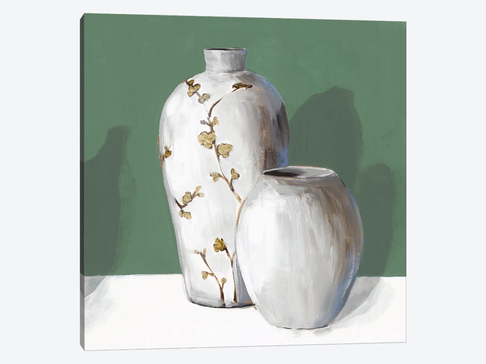 White Vases by Isabelle Z 1-piece Canvas Art