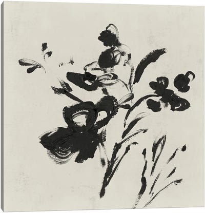 Black Florals II Canvas Art Print - Line Art
