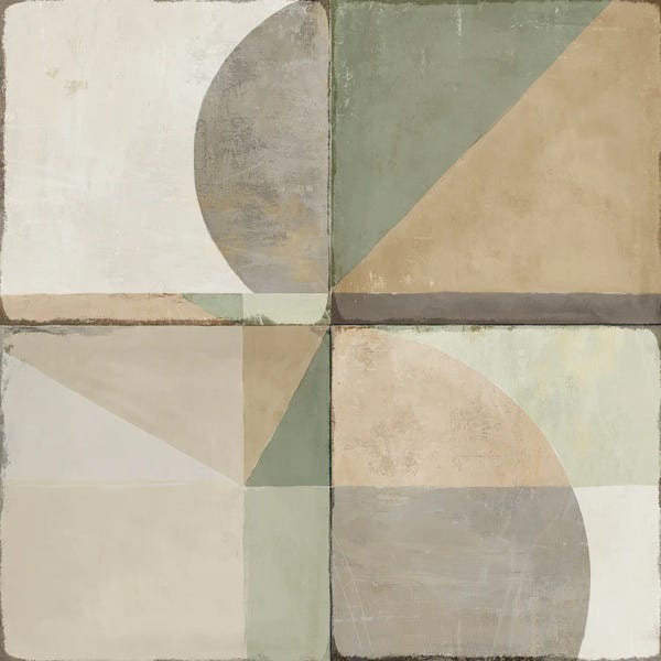 Organic Modern: Green Tile II by Isabelle Z