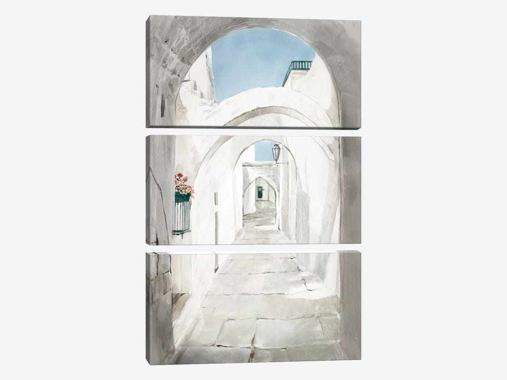Streets Of Mykonos I by Isabelle Z 3-piece Canvas Print