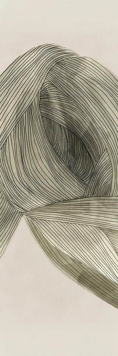 Isabelle Z - Canvas Prints: Linear Sage Pathways I by Isabelle Z