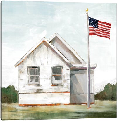 American Flag  Canvas Art Print - Flag Art