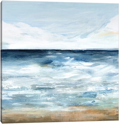 Blue Ocean I  Canvas Art Print - Large Coastal Art