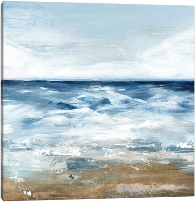 Blue Ocean II  Canvas Art Print - Sandy Beach Art
