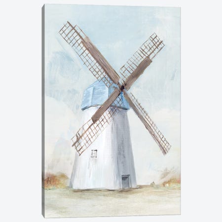 Blue Windmill I  Canvas Print #ZEE93} by Isabelle Z Canvas Art