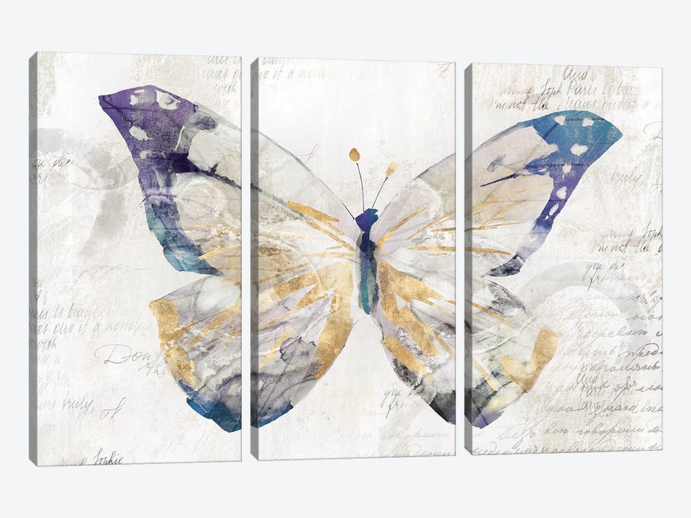 Butterfly Effect I  by Isabelle Z 3-piece Canvas Wall Art