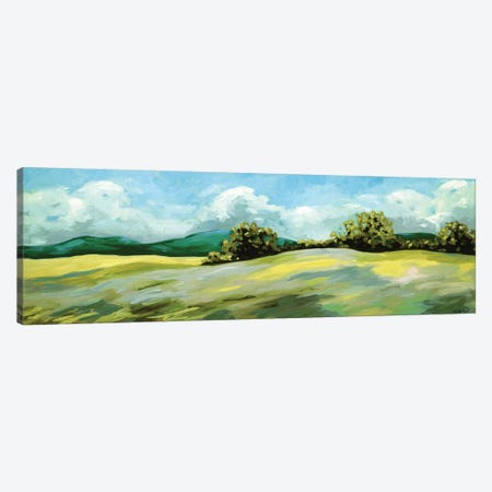 Lavender Breeze Panel Green Canvas Print #ZEL7} by Kristina Wentzell Canvas Artwork