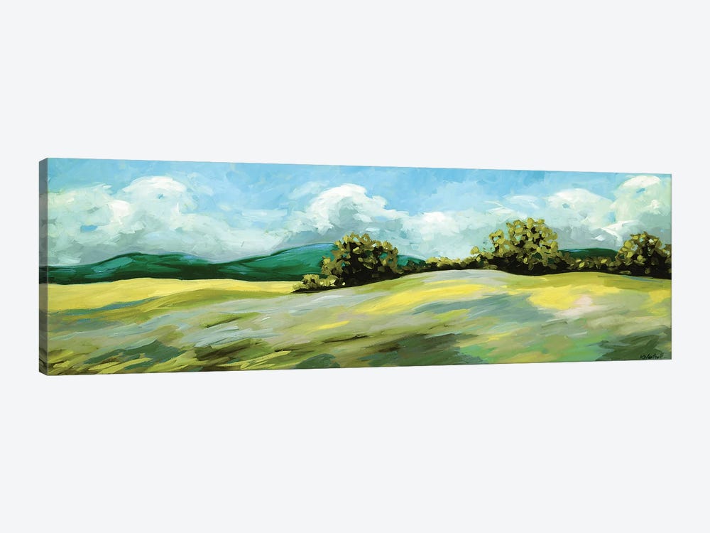 Lavender Breeze Panel Green by Kristina Wentzell 1-piece Canvas Print