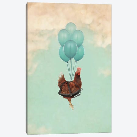 Chickens Can't Fly I Canvas Print #ZEP118} by Vin Zzep Canvas Art Print