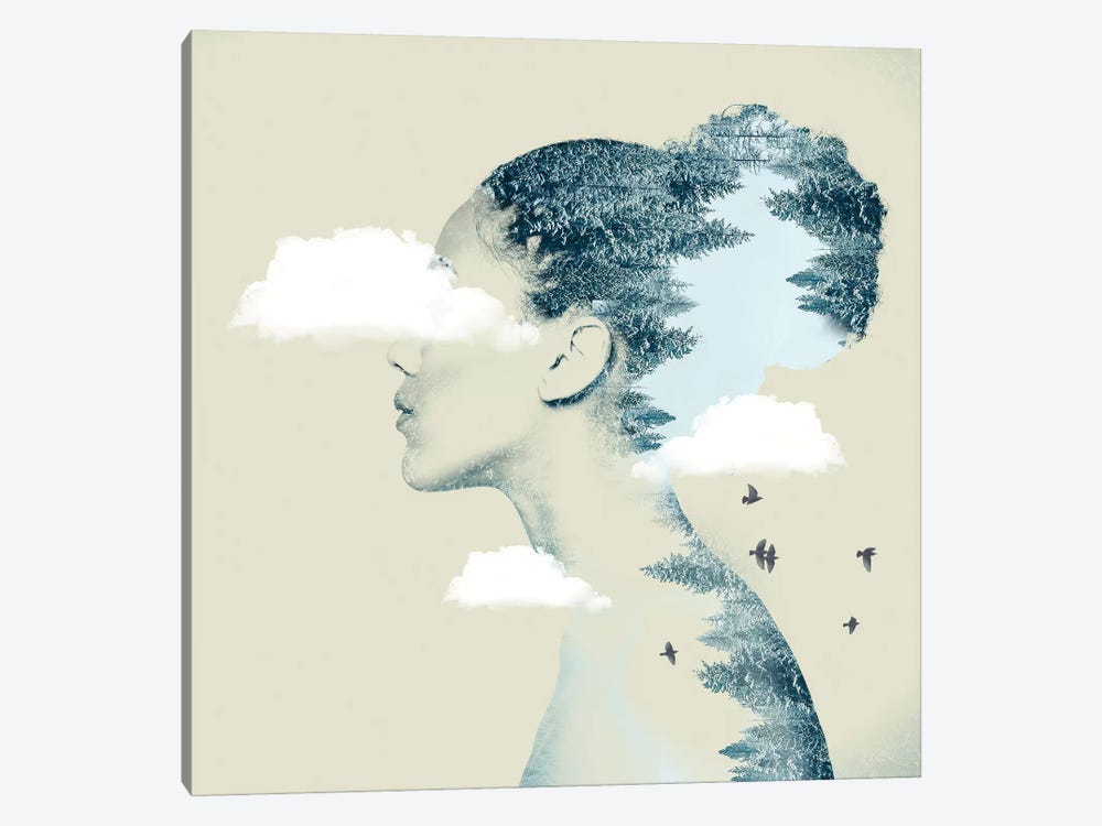 Double Exposure Hair I by Vin Zzep 1-piece Canvas Art Print