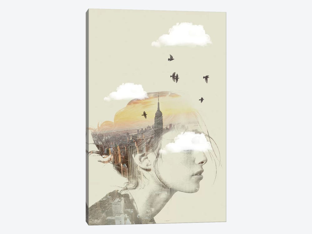 Double Exposure Hair II by Vin Zzep 1-piece Canvas Artwork
