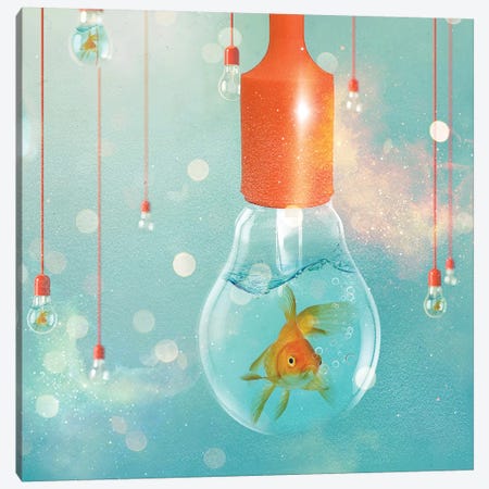 Goldfish Ideas II Canvas Print #ZEP140} by Vin Zzep Canvas Artwork