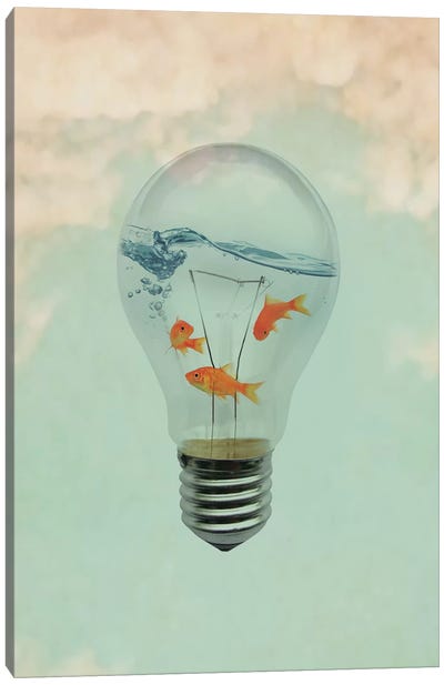 Ideas And Goldfish I Canvas Art Print - Imagination Art