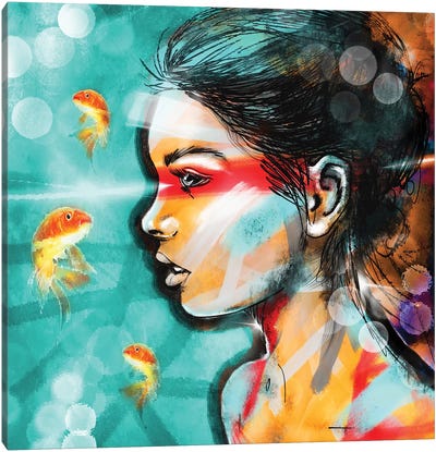 Nova Spike Goldfish Canvas Art Print - Vin Zzep