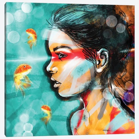 Nova Spike Goldfish Canvas Print #ZEP154} by Vin Zzep Canvas Wall Art
