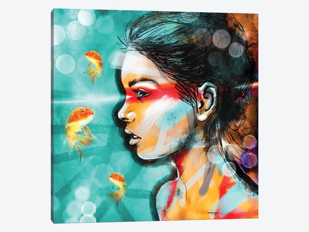 Nova Spike Goldfish by Vin Zzep 1-piece Canvas Artwork