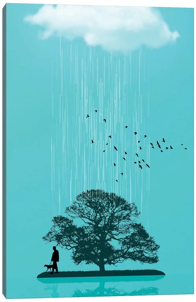 One Tree Hill Canvas Art Print - Rain Inspired