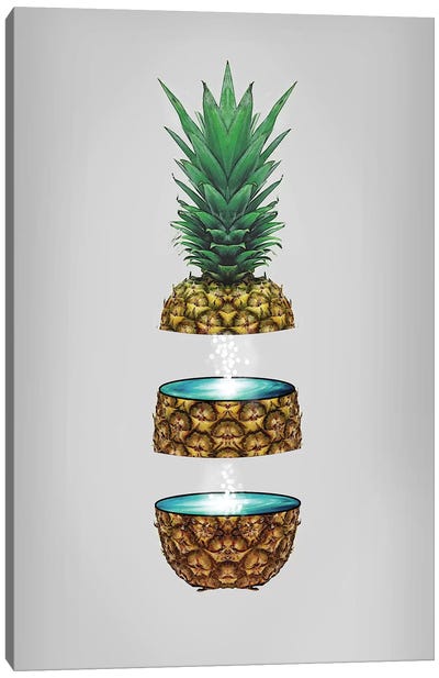 Pineapple Space Canvas Art Print - Pineapple Art
