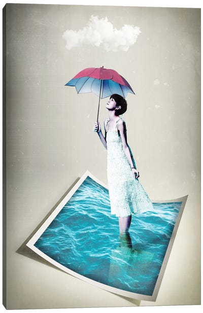 Toe In The Water Canvas Art Print - Alternate Realities
