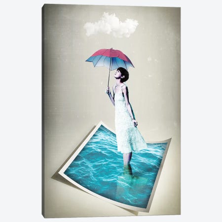 Toe In The Water Canvas Print #ZEP185} by Vin Zzep Art Print